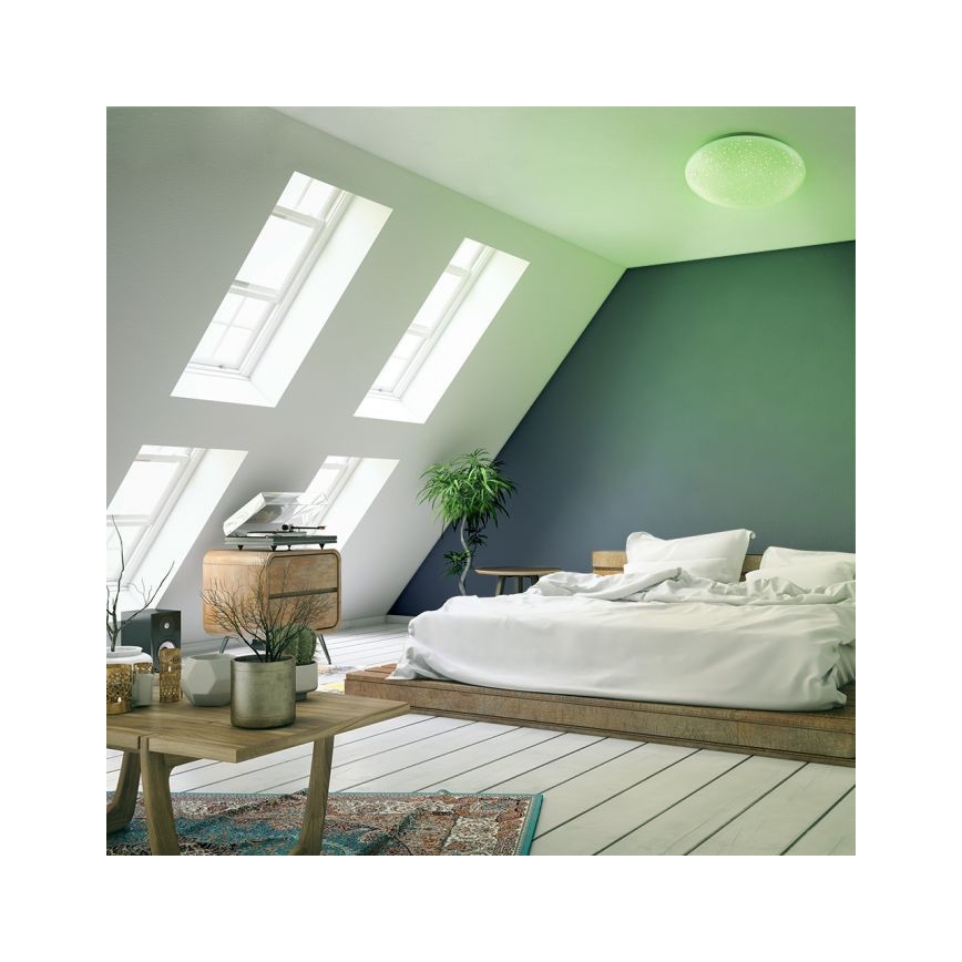 Leuchten Direkt 14241-16 - LED RGB Prigušiva stropna svjetiljka SKYLER LED/5,6W/230V + daljinski upravljač