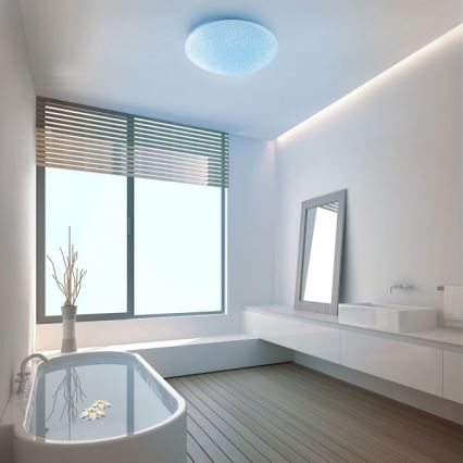 Leuchten Direkt 14241-16 - LED RGB Prigušiva stropna svjetiljka SKYLER LED/5,6W/230V + daljinski upravljač
