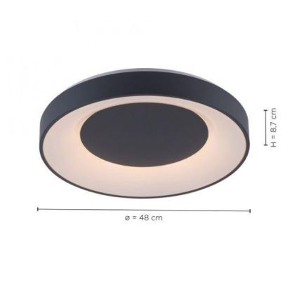 Leuchten Direkt 14346-18 -LED RGB Prigušiva stropna svjetiljka ANIKA LED/26,5W/230V Tuya 2700-5000K + daljinski upravljač