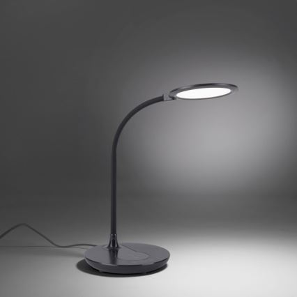 Leuchten Direkt 14416-18 - LED Prigušiva stolna lampa s upravljanjem na dodir i bežičnim punjenjem ASTRID LED/5W/230V 3000/4000/5500K + USB