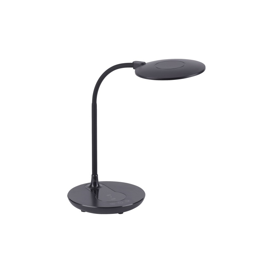 Leuchten Direkt 14416-18 - LED Prigušiva stolna lampa s upravljanjem na dodir i bežičnim punjenjem ASTRID LED/5W/230V 3000/4000/5500K + USB