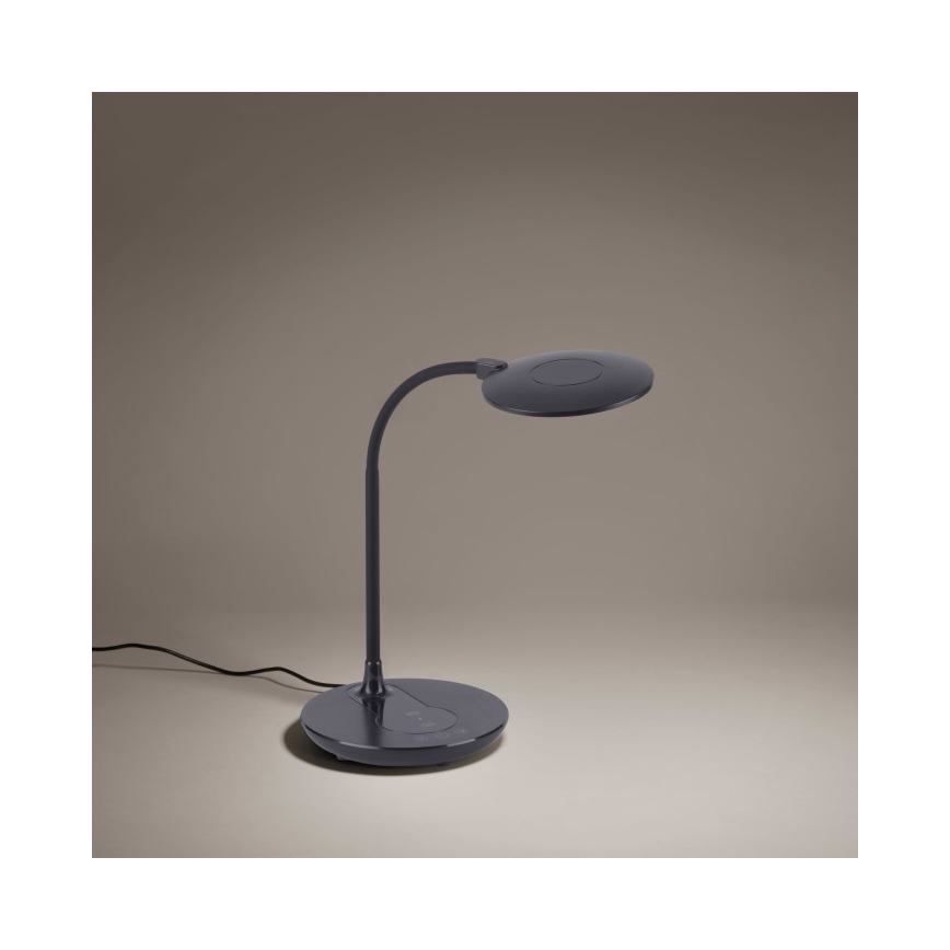 Leuchten Direkt 14416-18 - LED Prigušiva stolna lampa s upravljanjem na dodir i bežičnim punjenjem ASTRID LED/5W/230V 3000/4000/5500K + USB