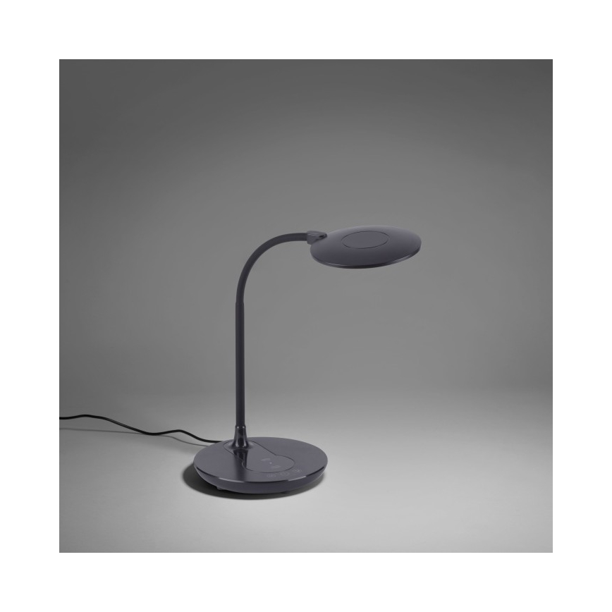 Leuchten Direkt 14416-18 - LED Prigušiva stolna lampa s upravljanjem na dodir i bežičnim punjenjem ASTRID LED/5W/230V 3000/4000/5500K + USB