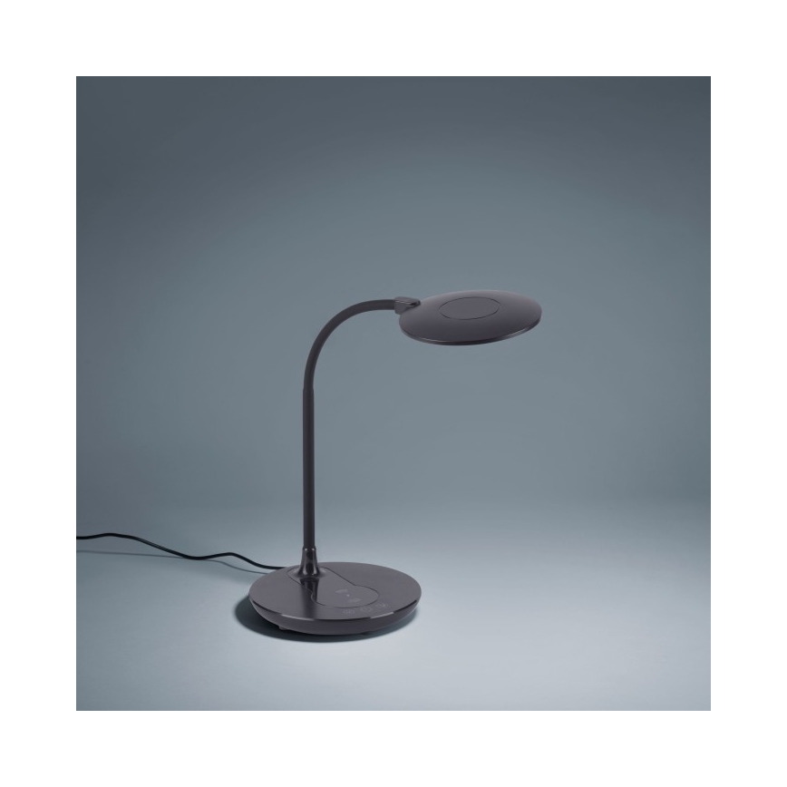 Leuchten Direkt 14416-18 - LED Prigušiva stolna lampa s upravljanjem na dodir i bežičnim punjenjem ASTRID LED/5W/230V 3000/4000/5500K + USB