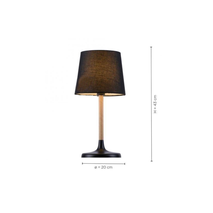Leuchten Direkt 14423-18 - Stolna lampa NIMA 1xE14/40W/230V crna
