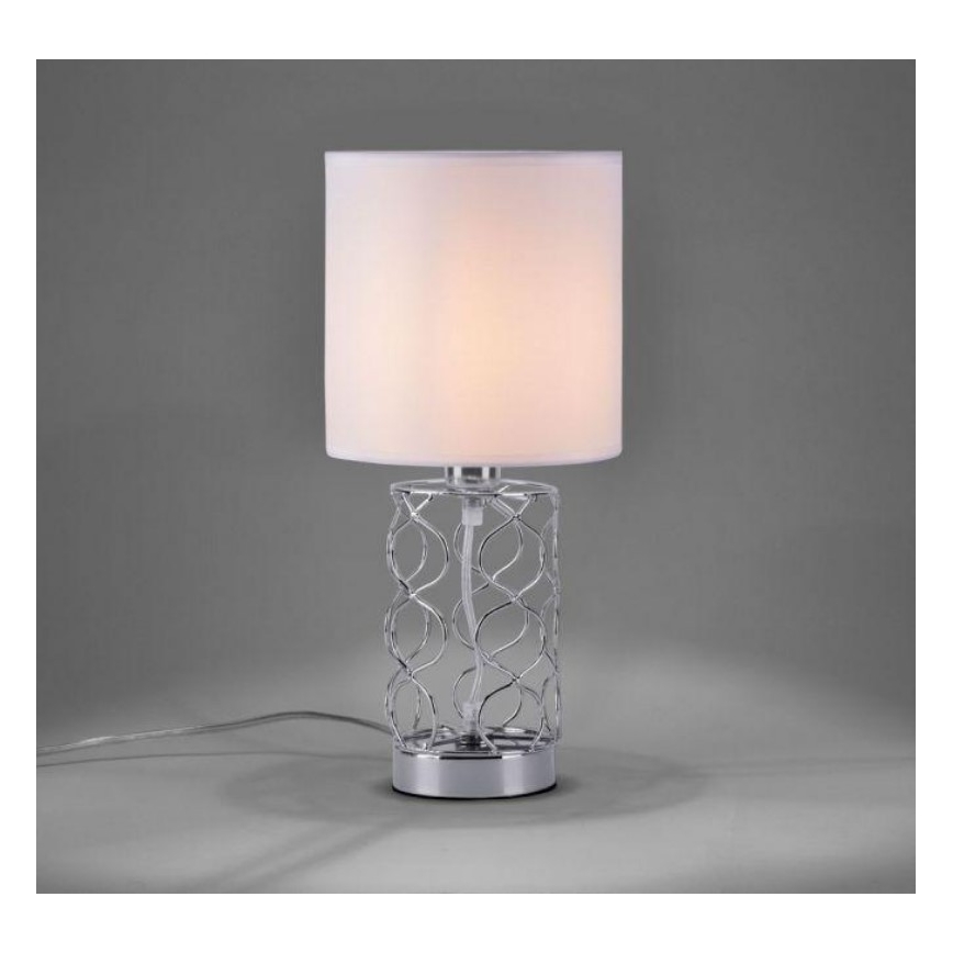 Leuchten Direkt 14615-55 - Stolna lampa DEVA 1xE14/40W/230V mat krom