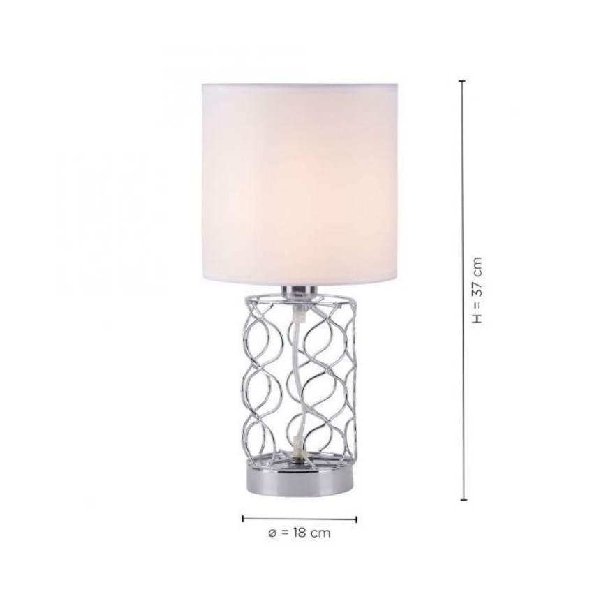 Leuchten Direkt 14615-55 - Stolna lampa DEVA 1xE14/40W/230V mat krom