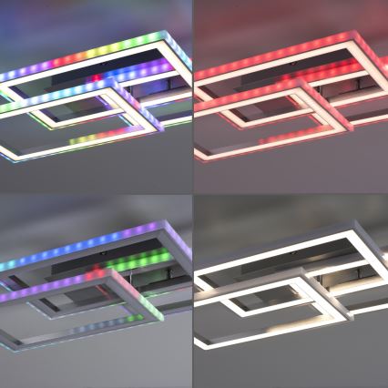 Leuchten Direkt 14636-55 - LED RGB Prigušiva stropna svjetiljka FELIX LED/35W/230V + daljinski upravljač