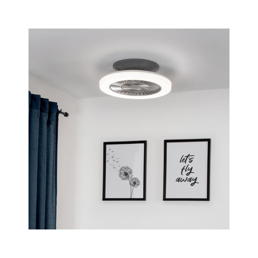 Leuchten Direkt 14645-55 - LED Svjetiljka s ventilatorom LEONARD LED/27W/230V