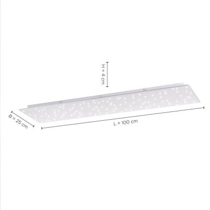 Leuchten Direkt 14672-55 - LED Prigušiva stropna svjetiljka SPARKLE LED/18W/230V 2700-5000K + daljinski upravljač