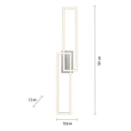 Leuchten Direkt 14691-55 - LED Prigušivi nadgradni luster IVEN 2xLED/18W/230V