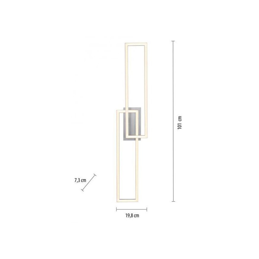 Leuchten Direkt 14691-55 - LED Prigušivi nadgradni luster IVEN 2xLED/18W/230V