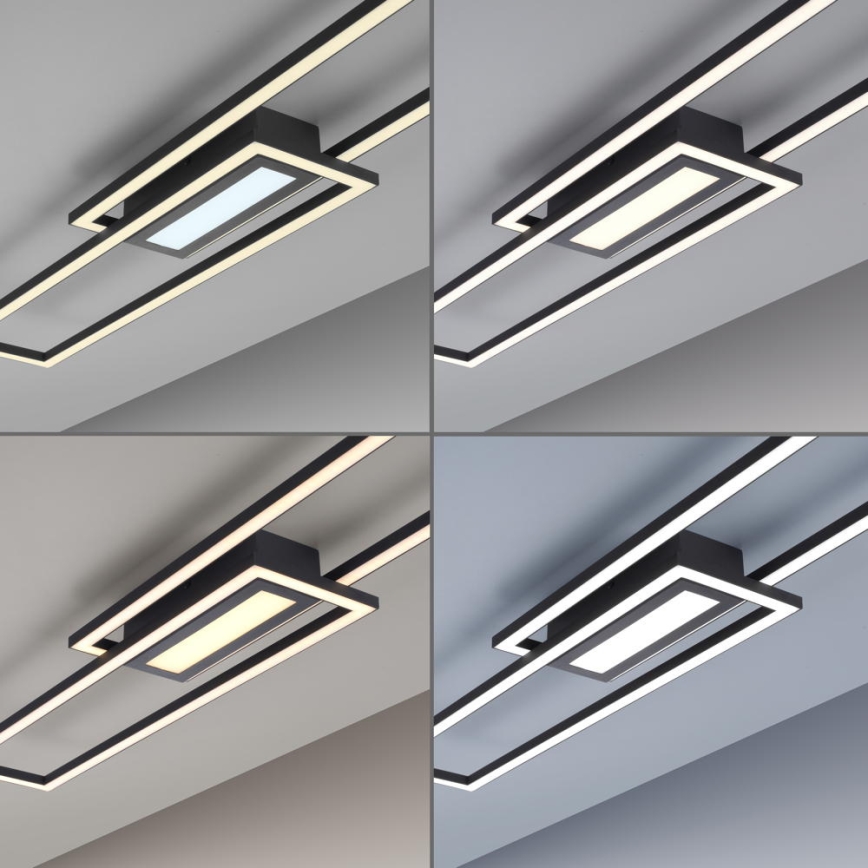 Leuchten Direkt 14696-18 - LED Prigušivi nadgradni luster ASMIN LED/45W/230V crna