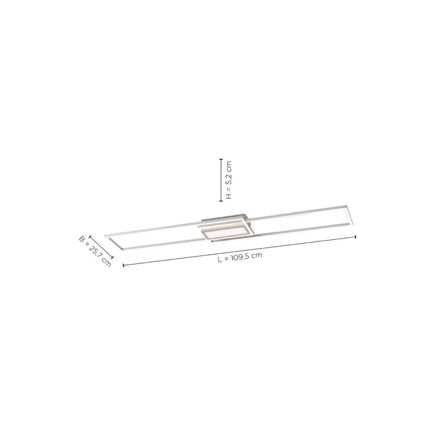 Leuchten Direkt 14711-55 - LED Prigušiva stropna svjetiljka ASMIN LED/42W/230V 3000-5000K + daljinski upravljač