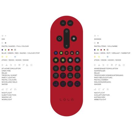 Leuchten Direkt 14742-16 - LED RGB Prigušiva stropna svjetiljka JUPI LOLASMART LED/18W/230V Tuya 2700-5000K + daljinski upravljač