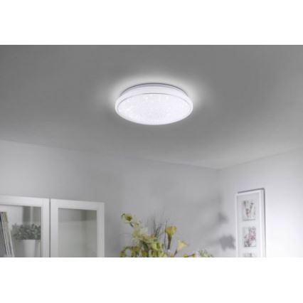 Leuchten Direkt 14743-16 - LED RGB Prigušiva stropna svjetiljka JUPI LED/28W/230V Tuya 2700-5000K + daljinski upravljač