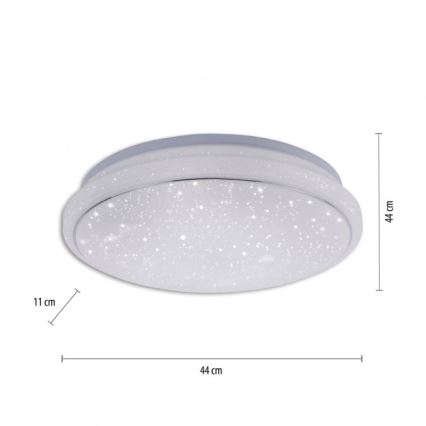 Leuchten Direkt 14743-16 - LED RGB Prigušiva stropna svjetiljka JUPI LED/28W/230V Tuya 2700-5000K + daljinski upravljač
