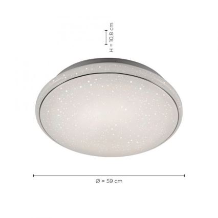 Leuchten Direkt 14744-16 - LED RGB Prigušiva stropna svjetiljka JUPI LOLASMART LED/32W/230V + daljinski upravljač