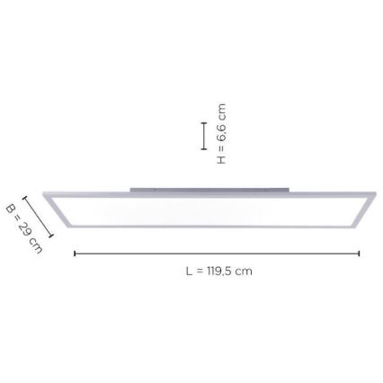 Leuchten Direkt 14753-21 - LED Nadgradni panel FLAT LED/22W/230V