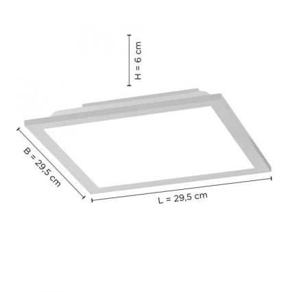 Leuchten Direkt 14754-21- LED Prigušiva stropna svjetiljka FLAT LED/20W/230V 2700K-5000K + daljinski upravljač