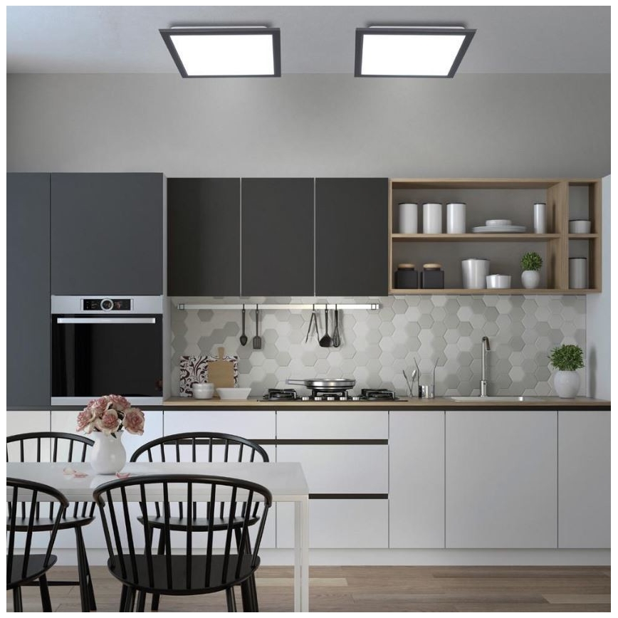Leuchten Direkt 14755-18 - LED Prigušiva stropna svjetiljka FLAT LED/28W/230V 2700-5000 + daljinski upravljač
