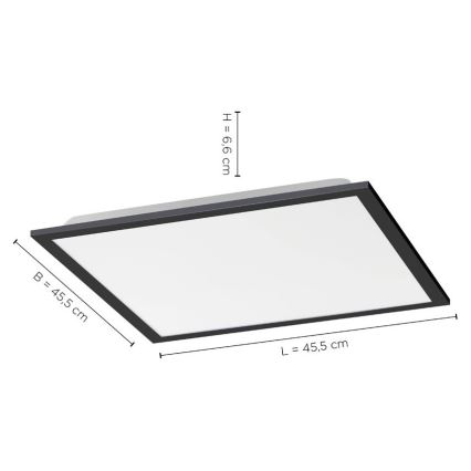 Leuchten Direkt 14755-18 - LED Prigušiva stropna svjetiljka FLAT LED/28W/230V 2700-5000 + daljinski upravljač