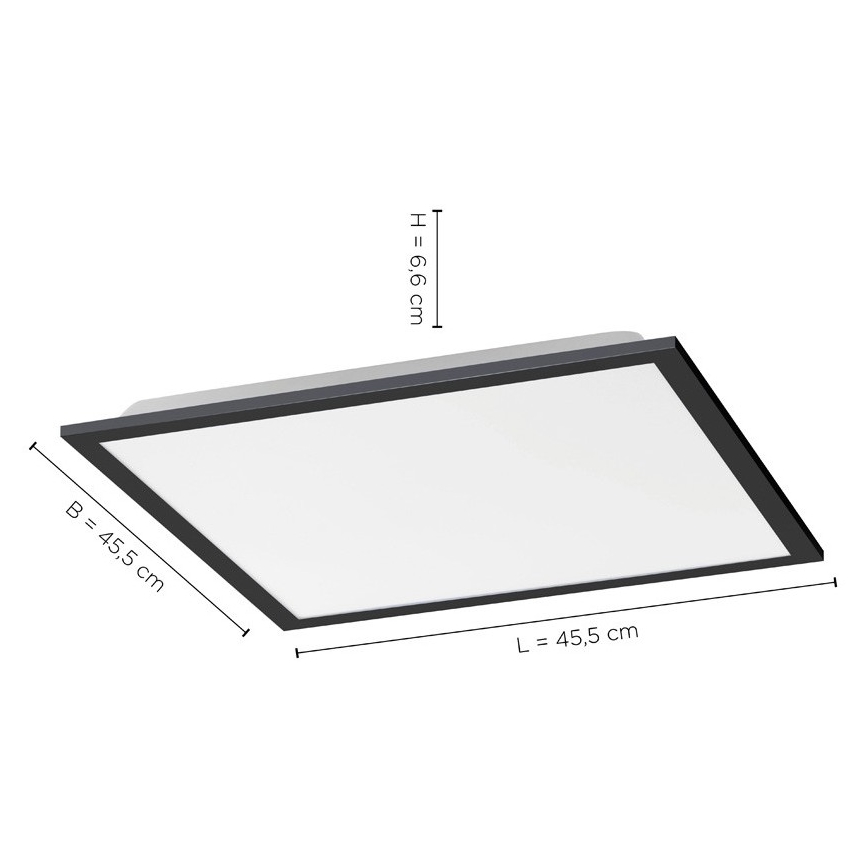 Leuchten Direkt 14755-18 - LED Prigušiva stropna svjetiljka FLAT LED/28W/230V 2700-5000 + daljinski upravljač