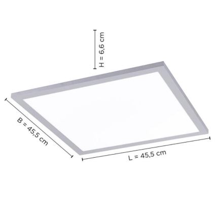 Leuchten Direkt 14755-21- LED Prigušiva stropna svjetiljka FLAT LED/28W/230V 2700-5000K + daljinski upravljač