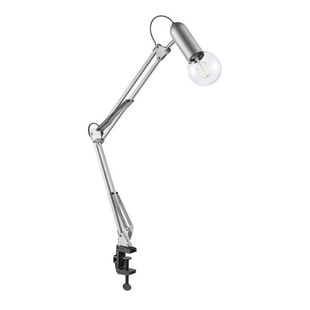 Leuchten Direkt 14773-55 - Stolna lampa s kvačicom TURN ME 1xE27/60W/230V mat krom