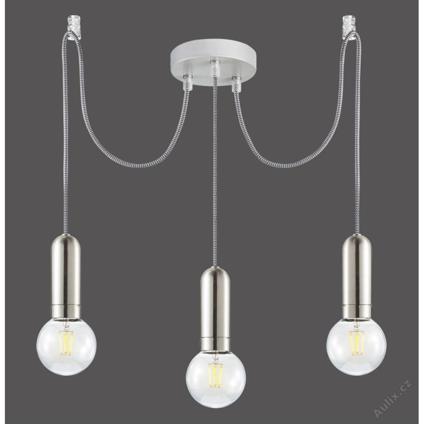 Leuchten Direkt 14776-55 - Luster na sajli TURN ME 3xE27/60W/230V pauk