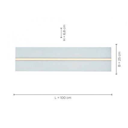 Leuchten Direkt 14854-16 - LED Prigušiva stropna svjetiljka EDGING LED/30W/230V 2700-5000K + daljinski upravljač