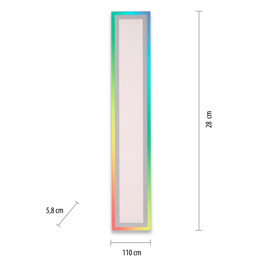 Leuchten Direkt 14901-16 - LED RGB Prigušiva stropna svjetiljka EDGING LED/24W/230V + daljinski upravljač