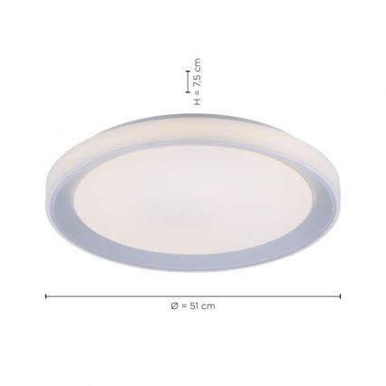 Leuchten Direkt 15110-21 - LED RGB Prigušiva stropna svjetiljka LENI LOLASMART LED/40W/230V + daljinski upravljač