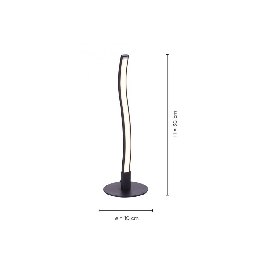 Leuchten Direkt 15128-18 - LED Stolna lampa WAWE LED/3W/230V crna