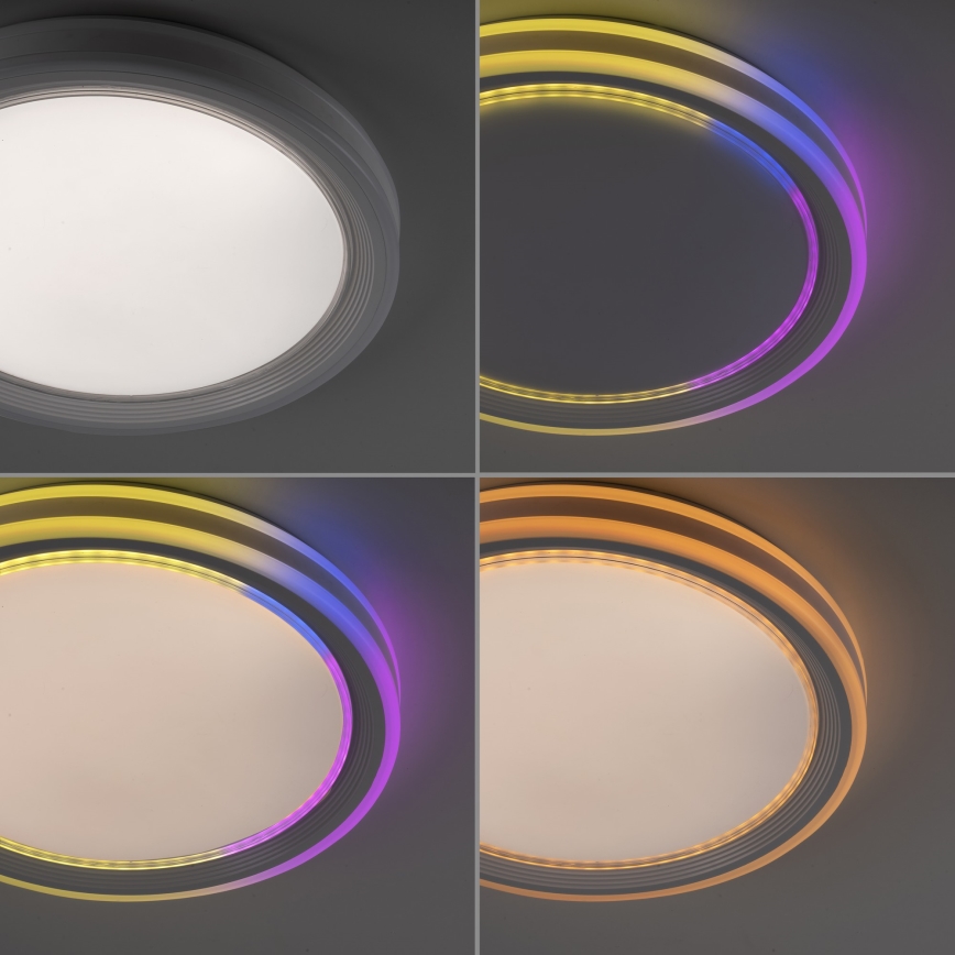 Leuchten Direkt 15154-16 - LED RGB Prigušiva stropna svjetiljka EDGING LED/39W/230V + daljinski upravljač