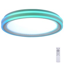 Leuchten Direkt 15154-16 - LED RGB Prigušiva stropna svjetiljka EDGING LED/39W/230V + daljinski upravljač