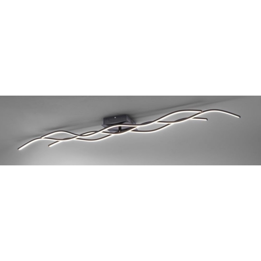 Leuchten Direkt 15167-18-LED Nadgradni luster WAWE 2xLED/12,5W/230V+1xLED/17W crna