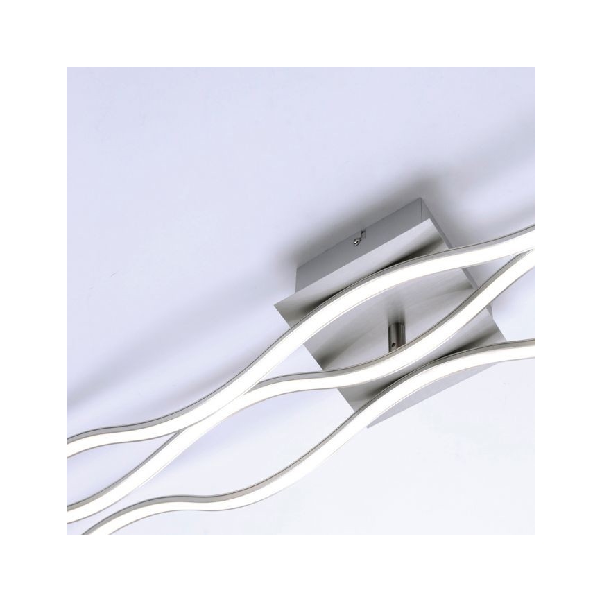 Leuchten Direkt 15167-55 - LED stropni luster WAWE 2xLED/12,5W/230V+LED/17W matni krom