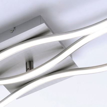Leuchten Direkt 15167-55 - LED stropni luster WAWE 2xLED/12,5W/230V+LED/17W matni krom