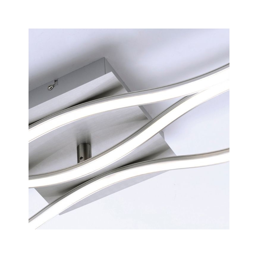 Leuchten Direkt 15167-55 - LED stropni luster WAWE 2xLED/12,5W/230V+LED/17W matni krom
