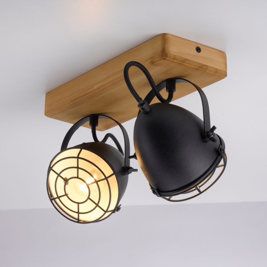 Leuchten Direkt 15172-18 - Ugradbena svjetiljka BEETLE 2xE14/10W/230V borovina