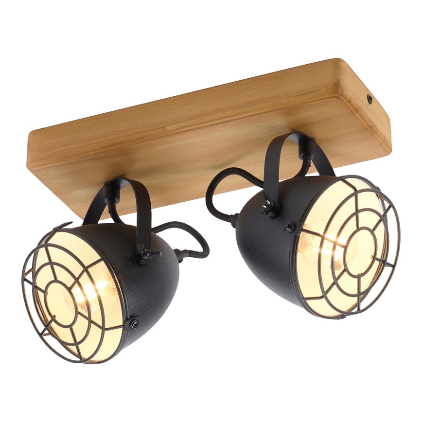 Leuchten Direkt 15172-18 - Ugradbena svjetiljka BEETLE 2xE14/10W/230V borovina