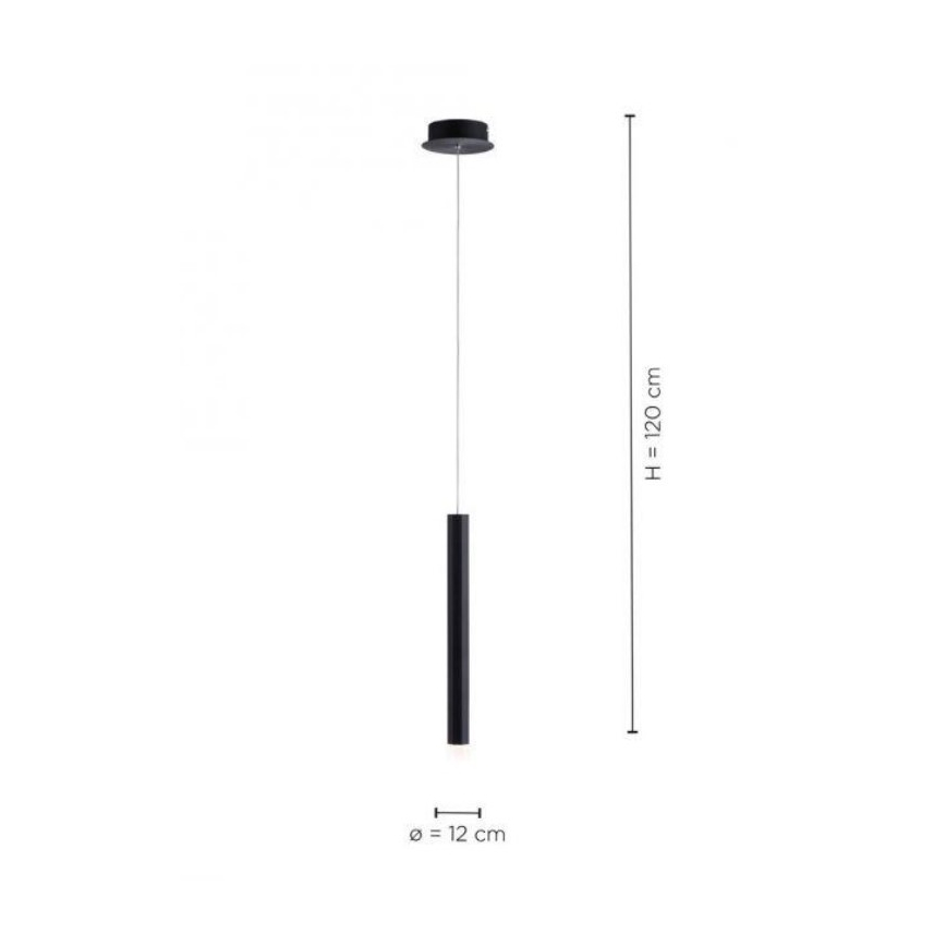 Leuchten Direkt 15202-18 - LED luster na sajli BRUNO LED/4,8W/230V crna
