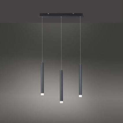 Leuchten Direkt 15203-18 - LED luster na sajli 3xLED/4,8W/230V crna
