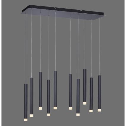 Leuchten Direkt 15206-18 - LED luster na sajli 10xLED/4,8W/230V crna