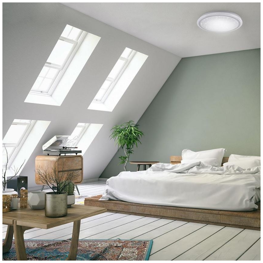 Leuchten Direkt 15220-16 - LED RGB Prigušiva stropna svjetiljka LUISA LED/28W/230V + daljinski upravljač