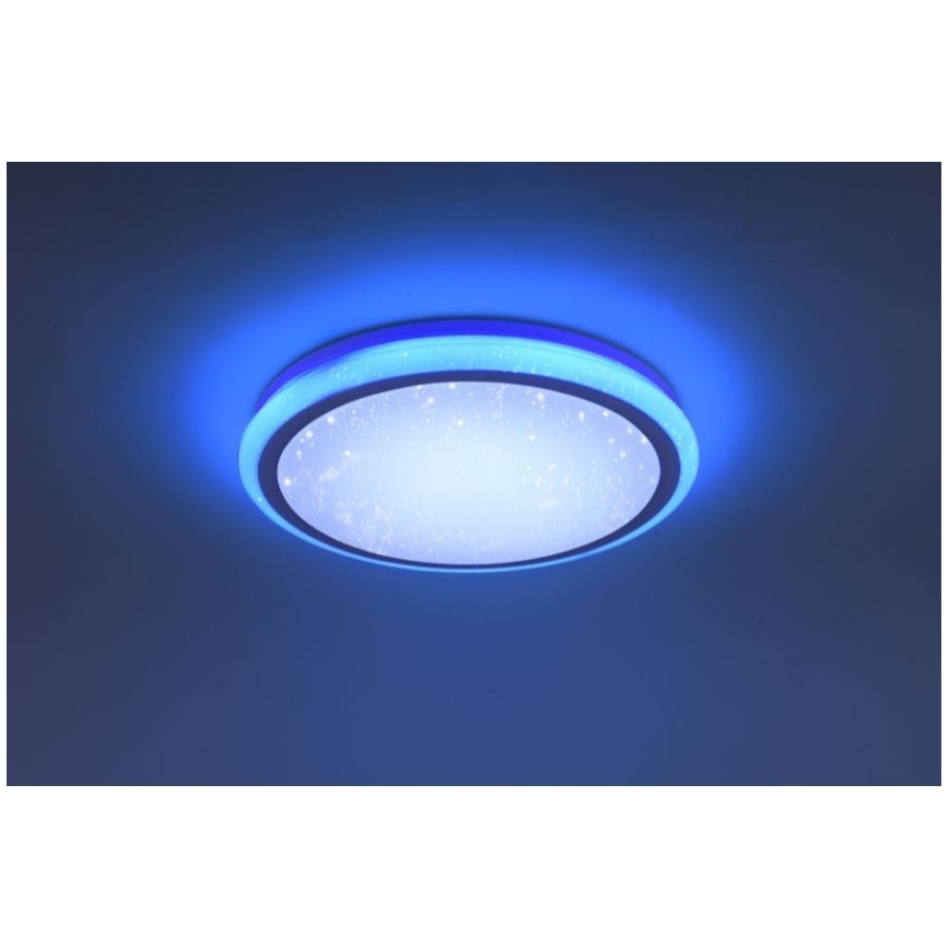 Leuchten Direkt 15220-16 - LED RGB Prigušiva stropna svjetiljka LUISA LED/28W/230V + daljinski upravljač