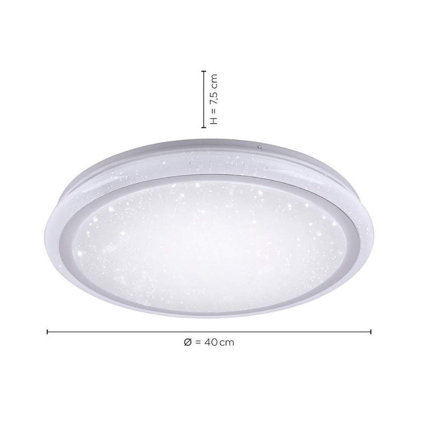 Leuchten Direkt 15220-16 - LED RGB Prigušiva stropna svjetiljka LUISA LED/28W/230V + daljinski upravljač