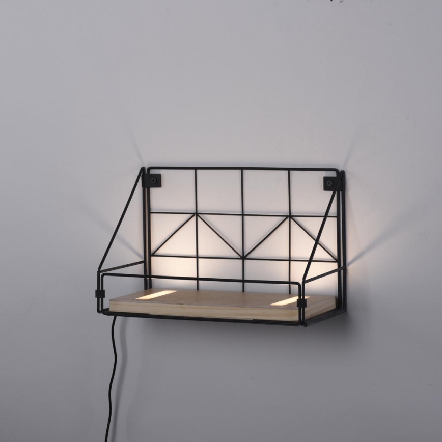 Leuchten Direkt 15276-18 - Police s LED rasvjetom BOARD 2xLED/1,75W/230V 30 cm eukaliptus