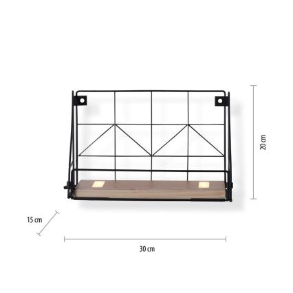 Leuchten Direkt 15276-18 - Police s LED rasvjetom BOARD 2xLED/1,75W/230V 30 cm eukaliptus